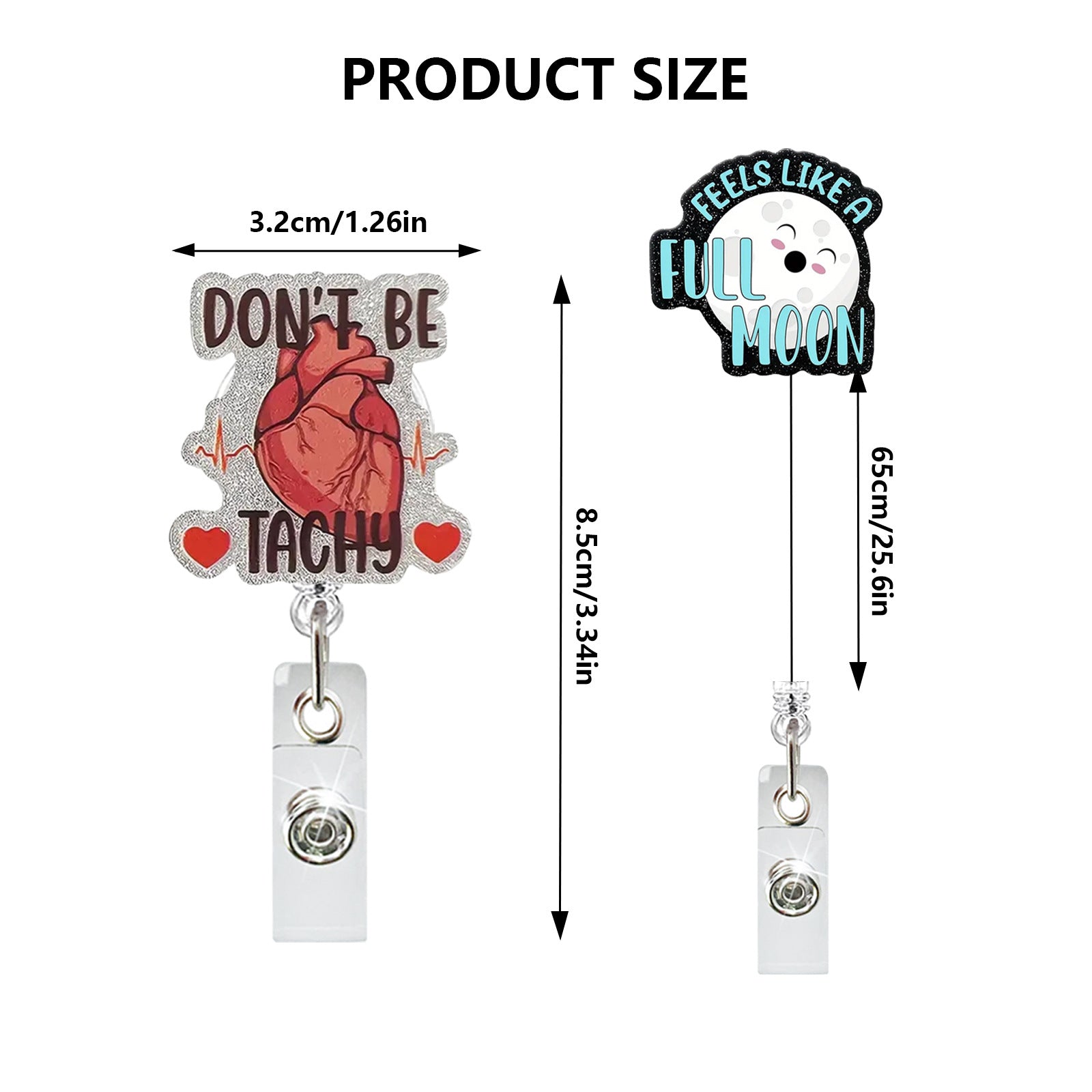 Wholesale Acrylic glitter doctor and nurse ID buckle easy pull buckle